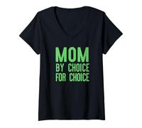 Mujer MOM by Choice FOR Choice SCOTUS Feminista Igualdad de Derechos Meme Camiseta Cuello V