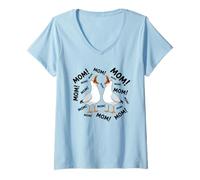 Mujer Mom Seagull Funny Mama Seagulls Mother's Day Humor Camiseta Cuello V