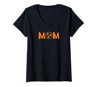 Mujer Mom Tennessee Flag Circle Design for Proud Moms Cute Camiseta Cuello V