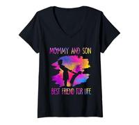 Mujer Mommy and Son Best Friends For Life For Mother Camiseta Cuello V