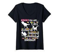 Mujer Mommy You Are As Strong As Strong As T Rex Dinosaur Mother's Day Camiseta Cuello V