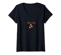 Mujer Mon Cheri Enchanted Paris France Cherry Nouveau Camiseta Cuello V