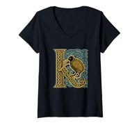 Mujer Monograma Celtic Kiwi K Camiseta Cuello V