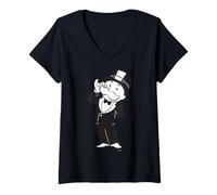 Mujer Monopoly Let Me Think White Camiseta Cuello V