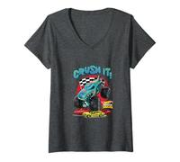 Mujer Monster Trucks de Hot Wheels - Mega Wrex Camiseta Cuello V