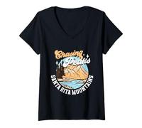 Mujer Montañeros - Montañas de Santa Rita Camiseta Cuello V