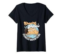 Mujer Montañeros - Montañas Pioneras Camiseta Cuello V