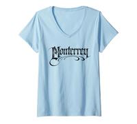 Mujer Monterrey Ciudad de México Orgullo Chicano Nuevo León Mexicano Cholo Camiseta Cuello V