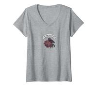Mujer Moody Moth Bloom & Doom Gótico Elegancia Estilo Vintage Camiseta Cuello V