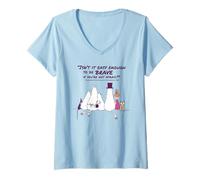 Mujer Moomin Be Brave The Memoires of Moominpappa Cita Camiseta Cuello V