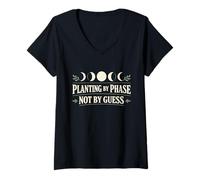 Mujer Moon Garden Planta de Jardinero Lunar por The Moon Gardening Camiseta Cuello V