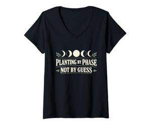 Mujer Moon Garden Planta de Jardinero Lunar por The Moon Gardening Camiseta Cuello V