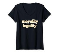 Mujer Moralidad sobre la legalidad Código Moral Brújula Buen Humano Sé Amable Camiseta Cuello V