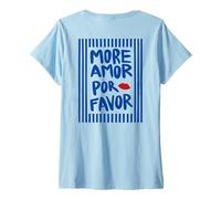 Mujer More Amor por Favor X Kiss - More Love Selflove Backprint Camiseta Cuello V