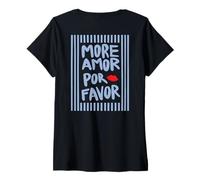 Mujer More Amor por Favor X Kiss - More Love Selflove Backprint Camiseta Cuello V
