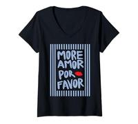 Mujer More Amor por Favor X Kiss - More Love Selflove Camiseta Cuello V