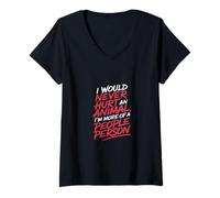 Mujer More of a People Person Wouldn't Hurt Animals - Camiseta Cuello V