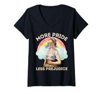 Mujer More Pride, Less Prejudice: LGBTQ+ Equality Tee Camiseta Cuello V