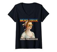 Mujer More Pride, Less Prejudice: LGBTQ+ Equality Tee Camiseta Cuello V