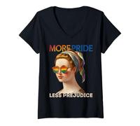 Mujer More Pride, Less Prejudice: LGBTQ+ Equality Tee Camiseta Cuello V