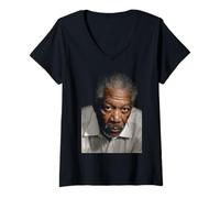 Mujer Morgan Freeman Seven Actor Foto de Michael Grecco Camiseta Cuello V