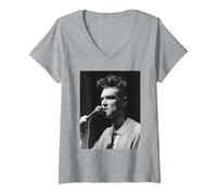 Mujer Morrissey The Smiths Live This Charming Man 1984 Camiseta Cuello V