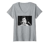 Mujer Morrissey The Smiths Singer Live This Charming Man 1984 Camiseta Cuello V