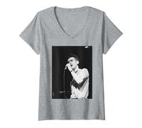 Mujer Morrissey The Smiths Vive odiado por el Dolor 1984 Camiseta Cuello V