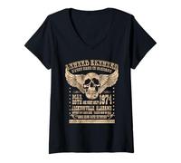 Mujer Motero de los 70 del Sweet Home Alabama 74 Rock Festival Camiseta Cuello V