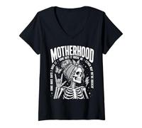 Mujer Motherhood Some Days I Rock It Some Days It Rocks Me Skull Camiseta Cuello V