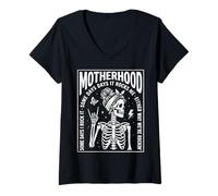 Mujer Motherhood Some Days I Rock It Some Days It Rocks Me Skull Camiseta Cuello V