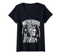 Mujer Motherhood Some Days I Rock It Some Days It Rocks Me Skull Camiseta Cuello V
