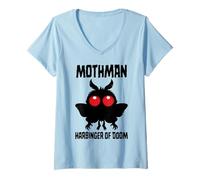 Mujer Mothman - Spooky Lindo Presagio De La Perdición Camiseta Cuello V