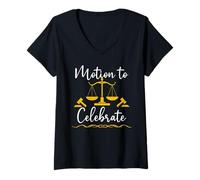 Mujer Motion to Celebrate Lawyer Graduation Law Future Attorney Camiseta Cuello V