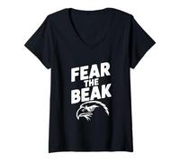 Mujer Motivacional Inspirado en el Miedo al halcón Break Camiseta Cuello V