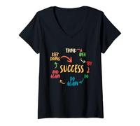 Mujer Motivational Quote Mindset Inspirational Saying Success Camiseta Cuello V