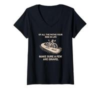 Mujer Motivo De Bicicleta De Gravel con El Texto of All The Paths Camiseta Cuello V
