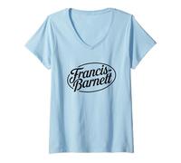 Mujer Motocicleta Francis-Barnett Vintage Camiseta Cuello V