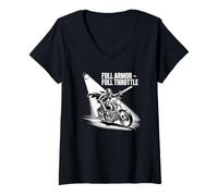 Mujer Motociclista Cristiano Armadura Completa Camiseta Cuello V