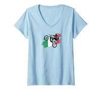 Mujer Motocross Supercross Race Dirt Bike Racing Camiseta Cuello V