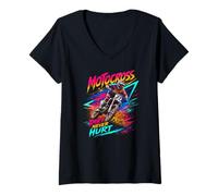 Mujer Motocross Supercross Race Dirt Bike Racing Dirt Never Hurt Camiseta Cuello V