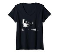 Mujer Motown Cantante Smokey Robinson Los Milagros de Michael Grecco Camiseta Cuello V