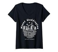 Mujer Mount Waddington Peak en Columbia Británica Camiseta Cuello V