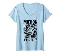Mujer Movimiento Cuenta Cuentos Animación Boceto Animar Cuentacuentos Camiseta Cuello V