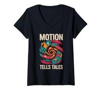 Mujer Movimiento Cuenta Cuentos Animación Boceto Animar Cuentacuentos Camiseta Cuello V