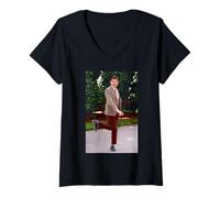Mujer Mr Bean La última película de desastres Rowan Atkinson Foto Camiseta Cuello V