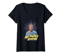 Mujer Mr Furley Energy! Three's Company Vintage TV Funny Camiseta Cuello V