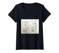 Mujer Mr. Ice Cream y Ratty The Ghost Comic Strip Camiseta Cuello V