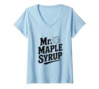 Mujer Mr. Jarabe de Arce Camiseta Cuello V