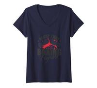 Mujer Muay Thai Boxeador Guerrero del Ring Camiseta Cuello V